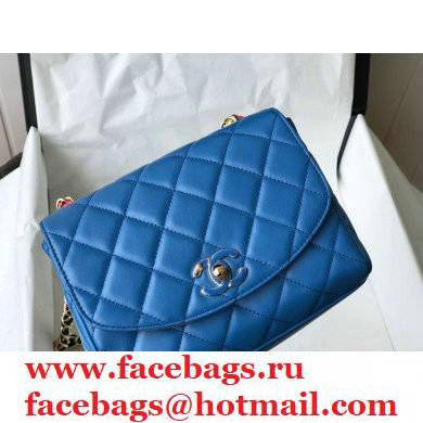 Chanel Scarf Entwined Chain blue Mini Flap Bag 2021