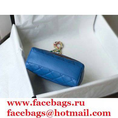 Chanel Scarf Entwined Chain blue Mini Flap Bag 2021