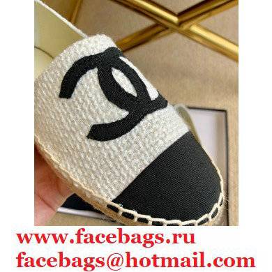 Chanel Tweed CC Logo Espadrilles G29762 White/Black 2021