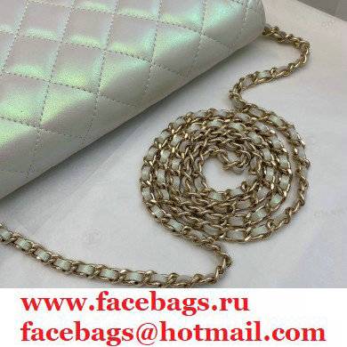 Chanel woc bag iridescent silver with gold hardware 2021