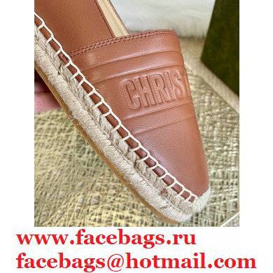 Dior Granville Espadrilles In Embossed Lambskin Brown 2021