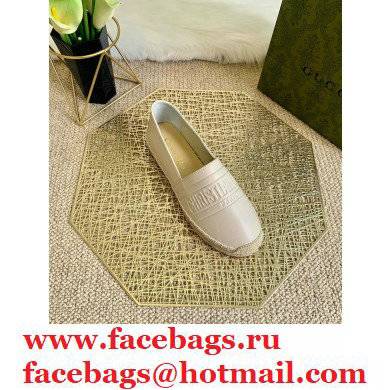 Dior Granville Espadrilles In Embossed Lambskin White 2021