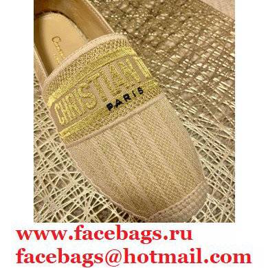 Dior Granville Espadrilles In Stripes Embroidered Cotton Beige 2021