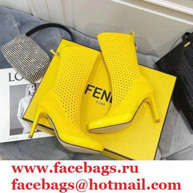 Fendi Elasticated Lace Promenade Ankle Boots Yellow 2021