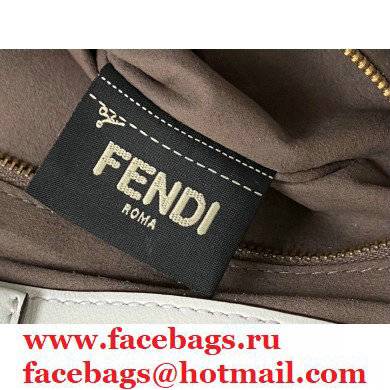 Fendi Leather FF Tote Small Bag White 2021