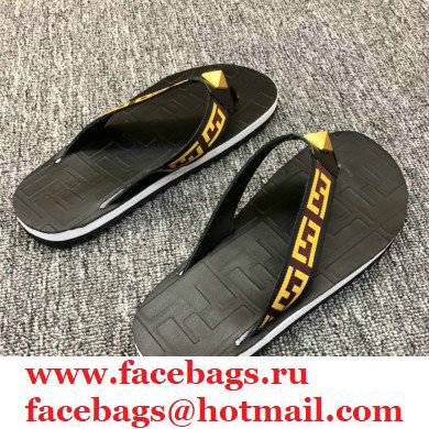 Fendi Rubber Men's Slides Thong Sandals 01 2021