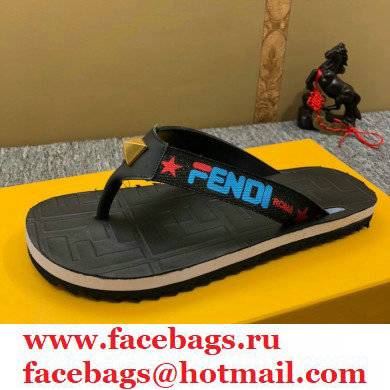 Fendi Rubber Men's Slides Thong Sandals 03 2021