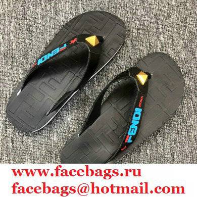 Fendi Rubber Men's Slides Thong Sandals 03 2021