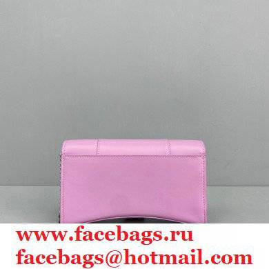 Balenciaga Cowhide B Metal buckle Chain bag in Pink Bb017