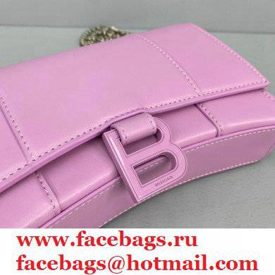 Balenciaga Cowhide B Metal buckle Chain bag in Pink Bb017