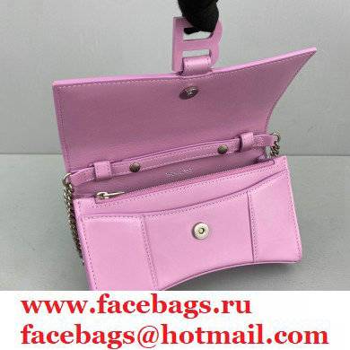 Balenciaga Cowhide B Metal buckle Chain bag in Pink Bb017