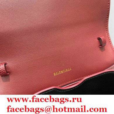 Balenciaga Cowhide B Metal buckle Flap bag in Red Bb001 2021