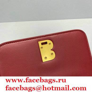 Balenciaga Cowhide Crocodile embossed Flap bag in Red Bb004 2021