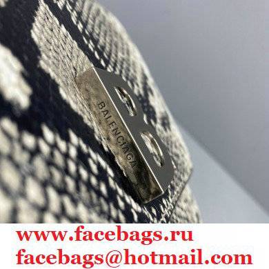 Balenciaga Cowhide Python Embossed Flap bag in Brown Bb013