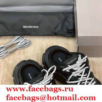 Balenciaga Nylon and mesh cloth Trackmules shoes in Black Bs001