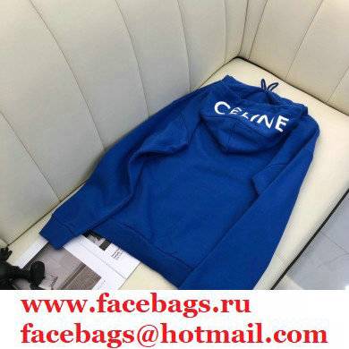 CELINE logo Print hooded sweatshirt 2021