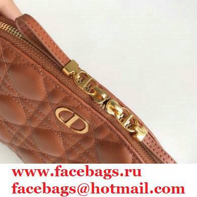 Dior Caro Beauty Pouch Bag in Cannage LambskinCaramel 2021