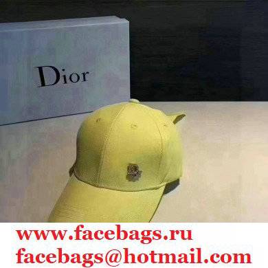 Dior bow-knot Bandage Baseball cap in Yellow/White/Black Dh008