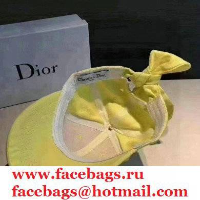 Dior bow-knot Bandage Baseball cap in Yellow/White/Black Dh008