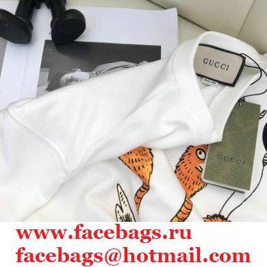 GUCCI Online Exclusive Freya Hartas ICCUG print sweatshirt WHITE 2021