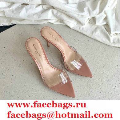 Gianvito Rossi Heel 10cm PVC Elle Mules Transparent Nude Pink