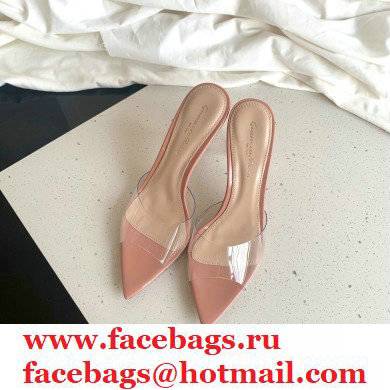 Gianvito Rossi Heel 10cm PVC Elle Mules Transparent Nude Pink