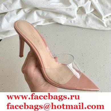 Gianvito Rossi Heel 10cm PVC Elle Mules Transparent Nude Pink