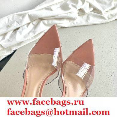 Gianvito Rossi Heel 10cm PVC Elle Mules Transparent Nude Pink