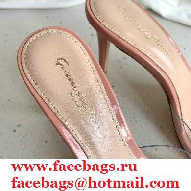 Gianvito Rossi Heel 10cm PVC Elle Mules Transparent Nude Pink