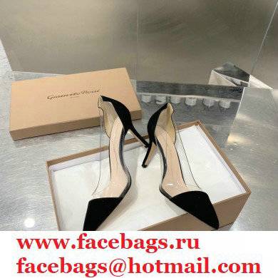 Gianvito Rossi Heel 7cm Plexi Pumps Suede Black