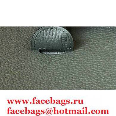 Hermes Togo Leather Evelyne III PM Bag gray-green