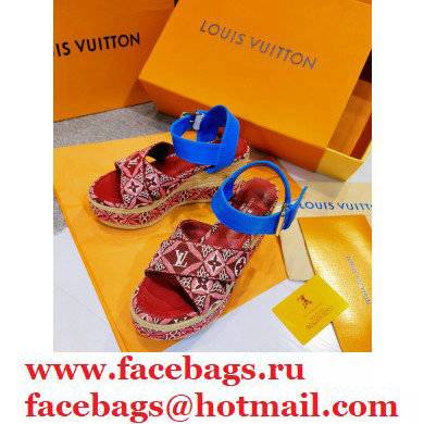 Louis Vuitton Monogram canvas StarboardWedge Sandals Ls008 2021