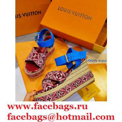 Louis Vuitton Monogram canvas StarboardWedge Sandals Ls008 2021