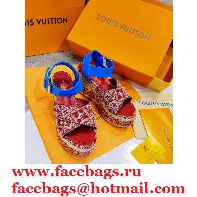 Louis Vuitton Monogram canvas StarboardWedge Sandals Ls008 2021