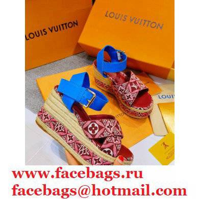 Louis Vuitton Monogram canvas StarboardWedge Sandals Ls008 2021