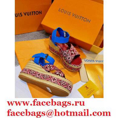 Louis Vuitton Monogram canvas StarboardWedge Sandals Ls008 2021