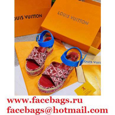 Louis Vuitton Monogram canvas StarboardWedge Sandals Ls008 2021