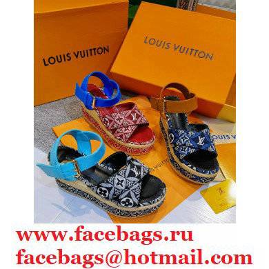 Louis Vuitton Monogram canvas StarboardWedge Sandals Ls008 2021