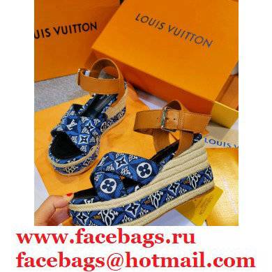 Louis Vuitton Monogram canvas StarboardWedge Sandals Ls010 2021