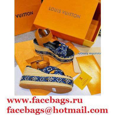 Louis Vuitton Monogram canvas StarboardWedge Sandals Ls010 2021