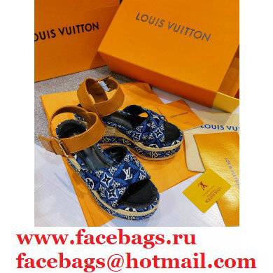 Louis Vuitton Monogram canvas StarboardWedge Sandals Ls010 2021 - Click Image to Close