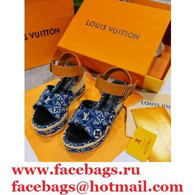 Louis Vuitton Monogram canvas StarboardWedge Sandals Ls010 2021