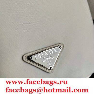 Prada Re-Nylon and leather backpack white 2021