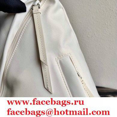 Prada Re-Nylon and leather backpack white 2021