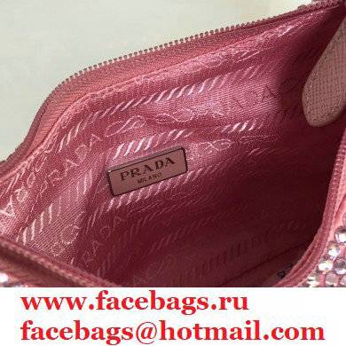 Prada Sequins Re-Edition 2000 Nylon Mini Hobo Bag 1NE515 pink 2021 - Click Image to Close