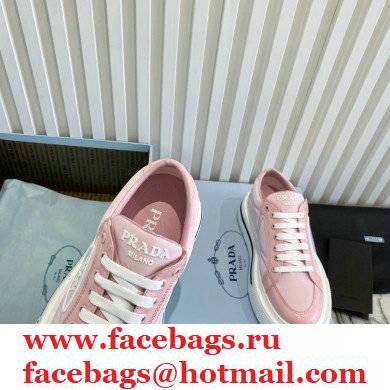 Prada Sheepskin Lining Platform Sneakers in Pink P02 2021