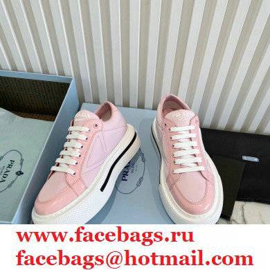 Prada Sheepskin Lining Platform Sneakers in Pink P02 2021