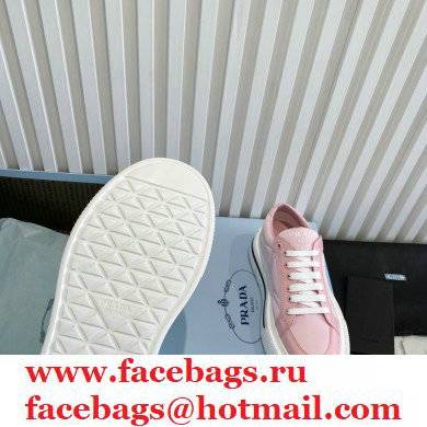 Prada Sheepskin Lining Platform Sneakers in Pink P02 2021