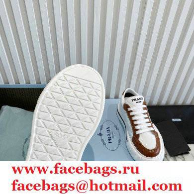 Prada Sheepskin Lining Platform Sneakers in White P06 2021