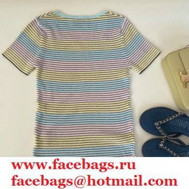 chanel knitted strippped T-shirt 2021